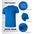 thumbnail image 3 of EA'S SECRET Men's Undershirts Bamboo Moisture-Wicking Crewneck T Shirts, Slim Fit Stretch Soft Tees for Men, 3 or 6 Pack(Lake Green/Blue/Wine Red,XL), 3 of 7