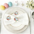 thumbnail image 4 of Easter Bunny Decor Colorful Metal Napkin Rings, Cute Decorative Buckles for European American Restaurants, Perfect Easter Baking Decor Festive Table Setting for Easter Dinner, 1.1*1.5in, C, 4 of 6