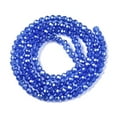 thumbnail image 3 of Electroplate Glass Beads Strands Pearl Luster Plated Faceted Rondelle Medium Blue 2.9~3.3x2mm Hole: 0.8mm about 144~150pcs/strand 35~37cm, 3 of 3