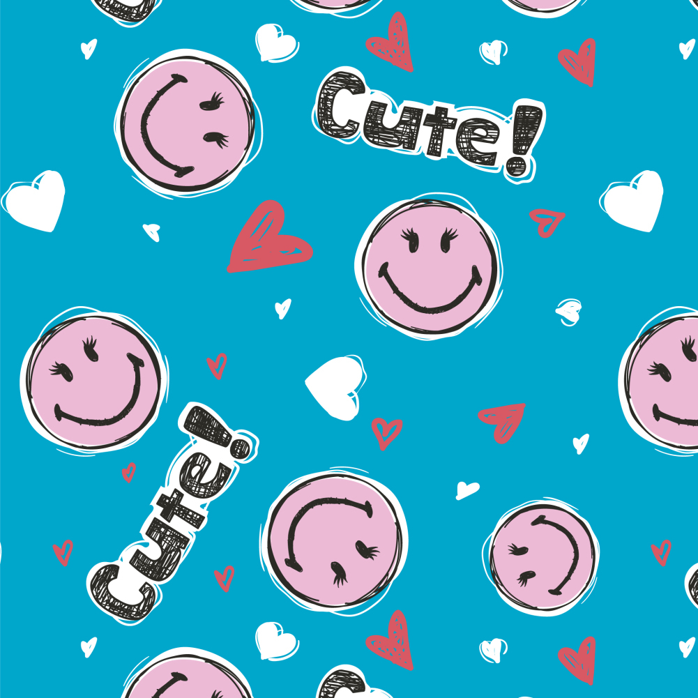 Cute Eyelashes Pink Smiley Face Officially Licensed Premium Roll Gift