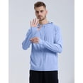 thumbnail image 3 of Locachy Veste à Capuche Légère pour Hommes UPF 50+ Protection Solaire Extérieure à Fermeture Éclair Complète Manches Longues pour la Pêche Randonnée Performance, 3 of 8