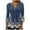 Blue, variant on ICHUANYI Womens Summer Blouses Button V Neck 3/4 Length Sleeve Bohemian Floral Print Tops Pleated Dressy Tshirt Shirts Fashion 2023