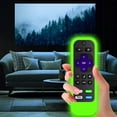 thumbnail image 7 of [2 Pack] Climberer silicone remotes cover case Compatible with TCL,Roku,Hisense remote | Roku Express 4K+ 2021 | Roku Streaming Stick+/Stick 4K 2021(Luminous Green + Blue), 7 of 7