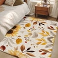 thumbnail image 4 of Sunflower Leaf Area Rugs 4x6 ft Spring Plants Linen Background Washable Rug Non Slip Indoor Carpet Absorbent Floor Mat for Living Room Bedroom Dining Room, 4 of 9