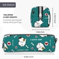 thumbnail image 3 of Cauagu Love Dog Print Leather Pencil Pen Case - Stationery Bag Portable Stationery Bag Big Capacity Pencil Pouch Cosmetic Organizer Bag for Men & Women, 3 of 7