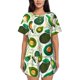 thumbnail image 1 of Fotbe Green Avocado Conjunto de Pijama Estampado para Mujer, 2 Piezas, Ropa de Dormir con Camiseta de Manga Corta y Shorts Suaves-Large, 1 of 6