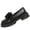 Black, variant on Vibrex Womens Platform Loafers Women's Patent Leather Bow Platform Loafers Slip On Comfort Shoes Black Burgundy Women's Shoes,Size:5.5