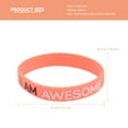 thumbnail image 2 of 6pcs Elastic Silicone Bracelet Stylish Letters Bangle Hand Jewelry (Mixed Color), 2 of 8