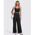 thumbnail image 3 of CRZ YOGA Lightweight Wide Leg Casual Pants for Women 30" Flowy Travel Work Loose Fit Summer, 3 of 5