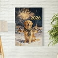 thumbnail image 2 of Golden Retriever Happy New Year 2026 with Fireworks on New Year's Eve Vertical Matte Canvas Poster Goldens Dog Lover Gifts Idea Wall Art Home Decor - 12022, 2 of 5
