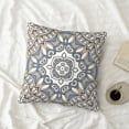 thumbnail image 4 of LNWH Decorative Pillow Covers, Geometric Mandala Flower Square Sofa Decorative Knit Pillow Case, 24"x24", 4 of 8