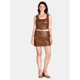 thumbnail image 4 of Madden NYC Juniors Washed Faux Leather Skirt, Sizes XXS-XXL, 4 of 6