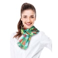 thumbnail image 4 of CBC Crown Women's Lightweight Christmas Tree Printed Christmas Themed Silk Feeling 13" x 60" Scarf, 4 of 4
