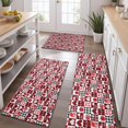 thumbnail image 2 of Red and Black Christmas Love Pattern Kitchen Rugs Sets Of 3,Kitchen Runner Rugs Non Skid Washable,Decorative Kitchen Floor Mats for Kitchen,Sink,Laundry,17"x30"+ 17"x47" + 17"x59", 2 of 6