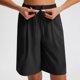thumbnail image 4 of mfyjkho Pantalones Cortos Para Mujer, Pantalones Largos De Moda Para Mujer, De Color Liso, Con Bolsillos, Cintura Elástica, Botones Y Cremallera. Pantalones Cortos Para Correr Para Mujer S, 4 of 8