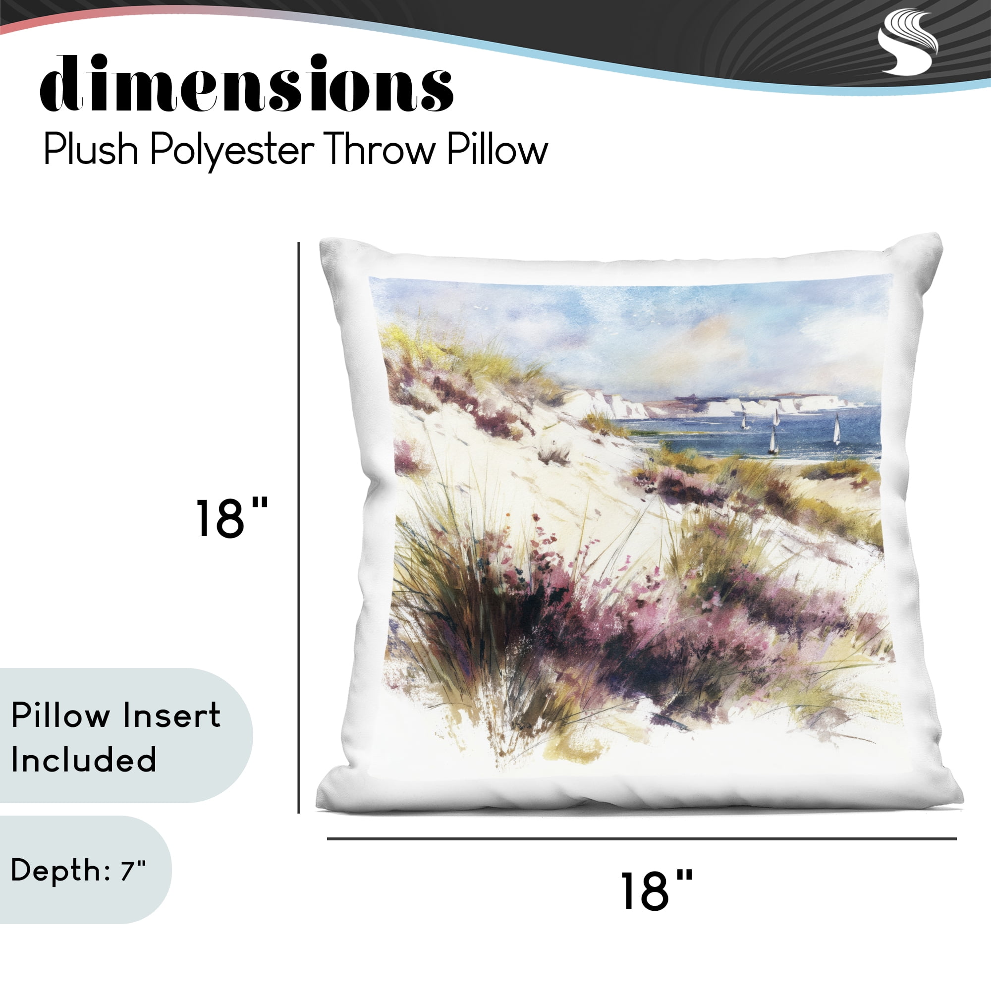 Stupell Industries Cliffs And Waters View Decorative Printed Throw Pillow, design by Svetlana Aleynikova