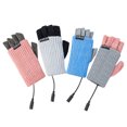 thumbnail image 2 of Injueey Guantes sin dedos invierno portátil cálido mantenimiento recargable eléctrico calefacción desmontable interior mitones mano Protector Suministros térmicos Rosado Injueey HA011767-02, 2 of 6