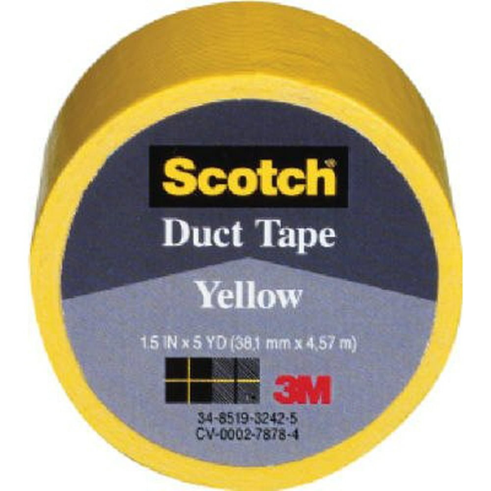 Colored Duct Tape, Color Yellow By Scotch