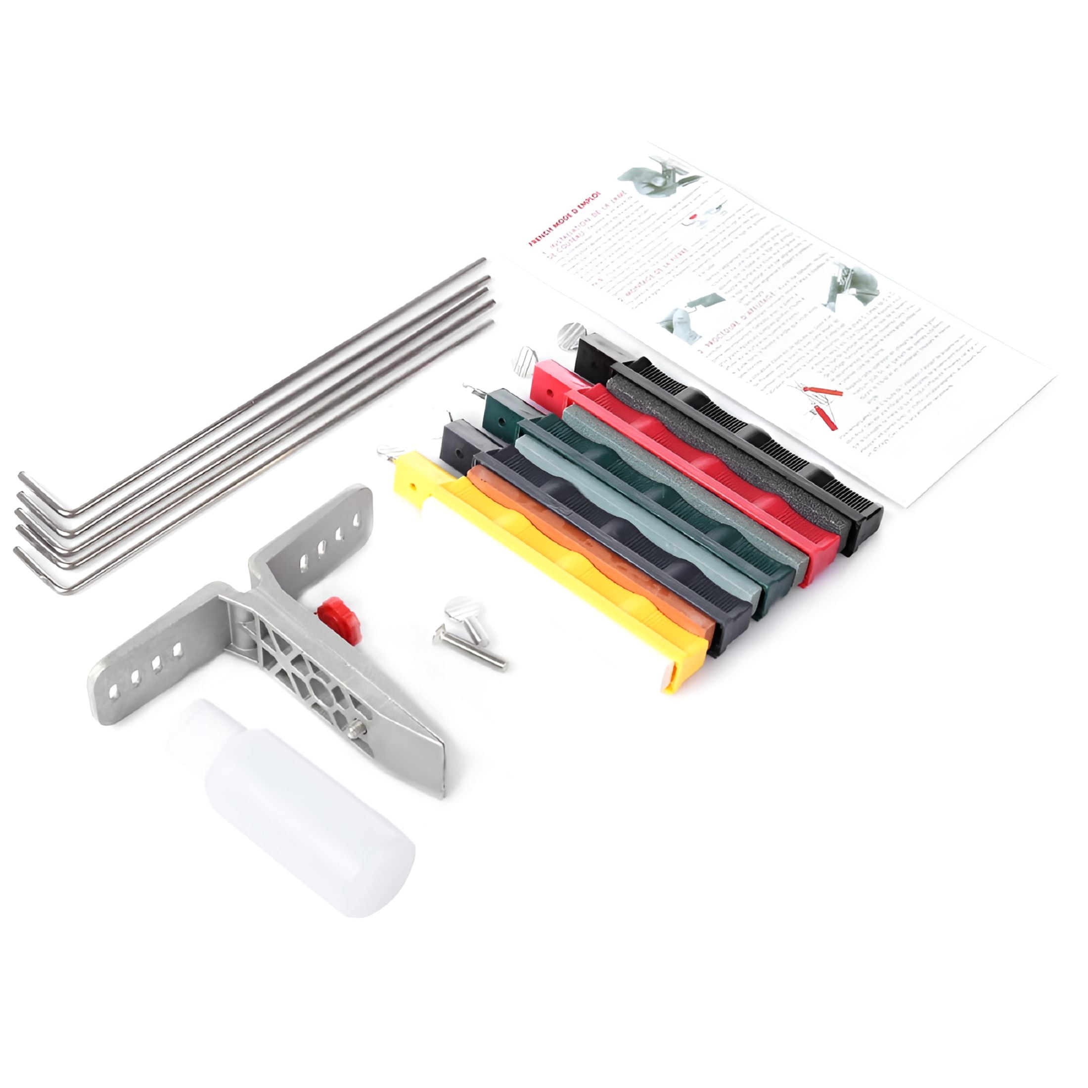 EXLEAF 2026 New Controlled Angle Knife Sharpening System 5 Stone Sharpener 5 Sharpening Stone and 5 Guide Rods for Kitchen,Hunting,Pocket,Chef,Outdoor