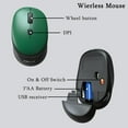 thumbnail image 3 of Colorful Wireless Computer Keyboards Mouse Combos, UBOTIE Polychrome Round Keycaps Retro PC Keyboards 2.4GHz Radio Frequency Connection with Optical Mouse(Green-Black), 3 of 6