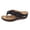 Black, variant on Womens Plus Size Wedge Sandals Floral Thong Flip Flops Slip-On Casual Spring Summer Shoes, Black