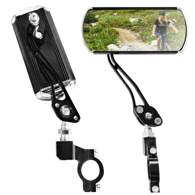 Rétroviseur de Bicyclette avec Miroir Rotatif Réglable, Rétroviseur Grand-Angle, Rétroviseur de Sécurité en Alliage d'Aluminium