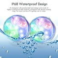 thumbnail image 2 of 2Pack Submersible LED Lights, Remote Control Waterproof RGB Color Changing, Underwater Lights for Swimming Pool Ponds Aquarium Fountain Vase Battery Operated, 2 of 10