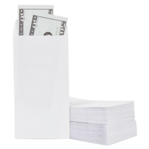 100 Pack Bank Envelopes for Money and Coins, Budgeting Envelope for