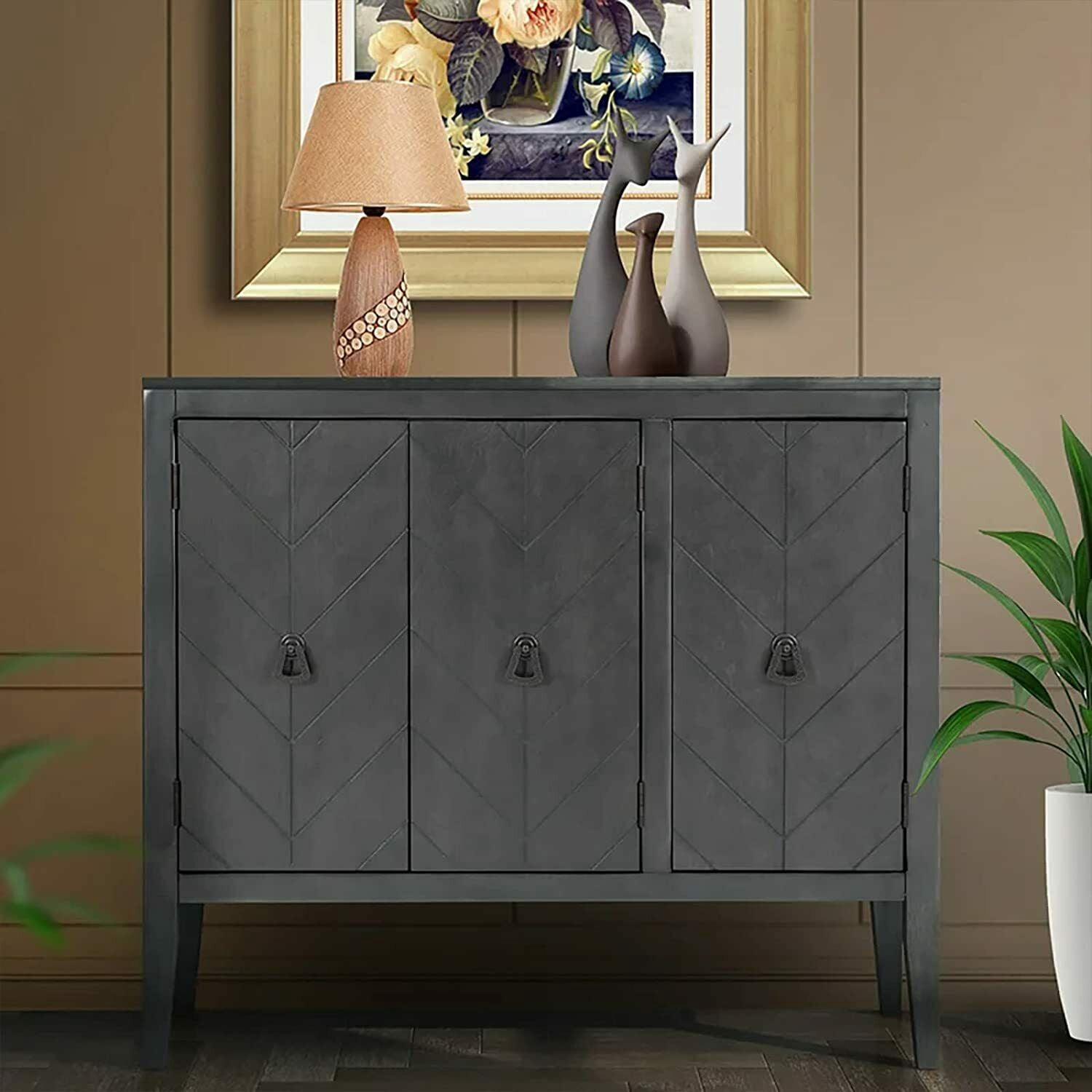 SHANNA Accent Storage Cabinet with Adjustable Shelf, Sideboard for ...