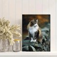thumbnail image 2 of Floral Pattern Cat Canvas Print Kids Room Home Study Wall Art Decor, 2 of 8