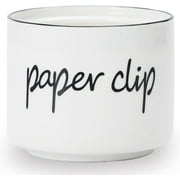 Porcelain Paper Clip Holders,Ceramic Paper Clip Organizer (White)