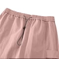 thumbnail image 4 of CONZONE Mens Baggy Cargo Pants Wide Leg Hiking Pants for Men Trendy Elastic Waist Drawstring Solid Outdoor Joggers Pant With Pockets, 4 of 6