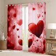 thumbnail image 2 of Homewish Teens Female Men Romantic Couple Lover Black Out Curtains,Red Love Heart Print Curtains Pack of 2 (42x63 Each),Happy Valentine'S Day Bedroom Curtains,Super Cozy Room Decor, 2 of 6