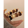 thumbnail image 3 of Anillo abierto de doble capa de esmalte líquido, dulce, fresco, sexy, color chocolate, anillo de personalidad de moda europea y americana, 3 of 6