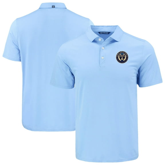 Men's-Cutter & Buck  Powder Blue Philadelphia Union Coastline Epic Comfort Eco Recycled Polo