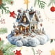thumbnail image 3 of Adorno para árbol de Navidad | Decoración colgante de acrílico para las fiestas | Escena de cabaña en un pueblo invernal, 3 of 6