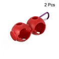 thumbnail image 3 of Uxcell Golf Ball Holder Silicone 2 Balls Protective Carrier with Buckle Red 2Pcs, 3 of 5