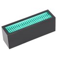 thumbnail image 4 of Estuche de silicona para brochas de maquillaje, organizador de maquillaje (azul lago y negro), 4 of 14
