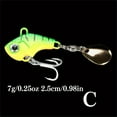 thumbnail image 3 of BIQIANWO 1pc Rotating Metal VIB Vibration Bait, Spinner Spoon Fishing Lures Jigs Trout Winter Fishing Hard Baits Tackle Pesca, 3 of 10