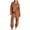 Brown-08, variant on STETMN Women Fleece Sweatsuit 2 Piece Solid Color Long Sleeve Pullover Long Pants Lounge Set