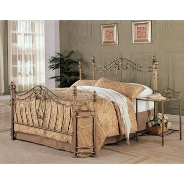 Coaster Sydney Queen Bed Antique Brushed Gold-Finish:Antique Brushed ...