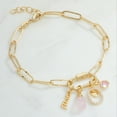thumbnail image 3 of Believe by Brilliance Women's Gold Plated Carabiner Charm Mom Bracelet, 3 of 5
