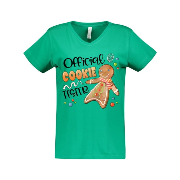 Inktastic Official Cookie Tester Cute Gingerbread Women's V-Neck T-Shirt