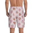 thumbnail image 3 of Kdxio Strawberry Cake Print Mens Sleep Shorts Bottoms Soft Comfy Pajama Wear Pants with Drawstring Pockets, 3 of 7