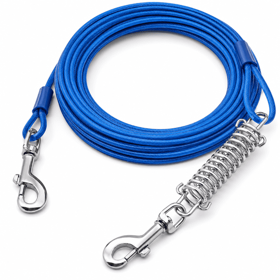Dog Leads Cable for Large Dogs,15-33FT Dog Leads for Yard Chew Proof,Heavy Duty Dog Tie Out Cable for Large Dogs Up to 250lbs,Durable Dog Runner Tether Line for Outdoor,Yard