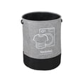thumbnail image 2 of Cesta de ropa sucia de ropa de caña plegable extra grande | Tela engrosada, asas resistentes | Café Blanco Gris | 15,75x19,69 in | Contenedor de almacenamiento que ahorra espacio para ropa, baño, 2 of 6