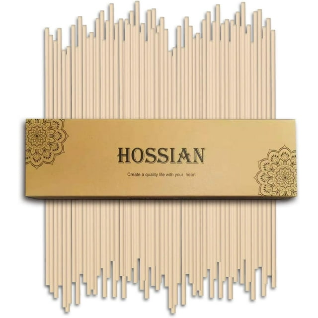 HOSSIAN 50PCS Reed Diffuser Stikcs-7.5" Natural Diffuser Sticks Essential Oil Aroma Diffuser Sticks Refill Replacement for Aroma Fragrance(Primary Color)