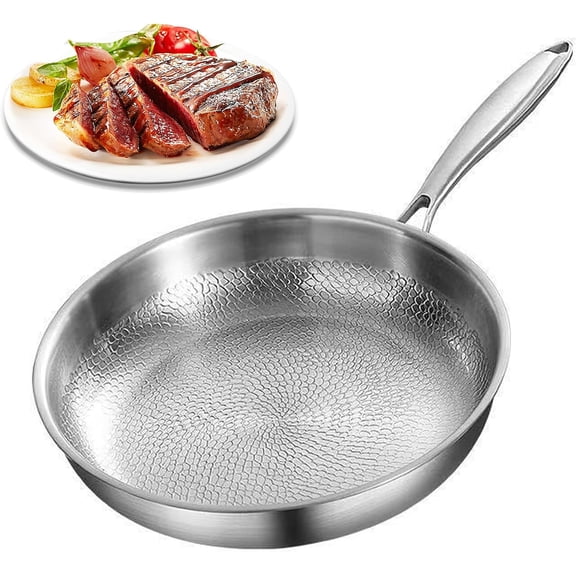 2026 Upgrade Titanium Frying Pan 12 Inch, 100% Pure Titanium Nonstick Pan, Chemical-Free & Non-Toxic, Extreme Heat Resistant, Scratch Resistant, Long-Lasting Cookware