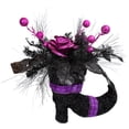 thumbnail image 6 of Northlight Witch's Boot with Glittered Foliage Halloween Decoration - 12" - Black and Purple, 6 of 9