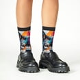 thumbnail image 5 of Uemuo Tie-Dye Wolf Head Printed Kids Boys Socks Seamless Crew Socks Crazy Funny Athletic Sport Socks for Children, 5 of 6